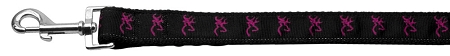 Pink Deer Nylon Dog Leash 3/8 inch wide 6ft Long